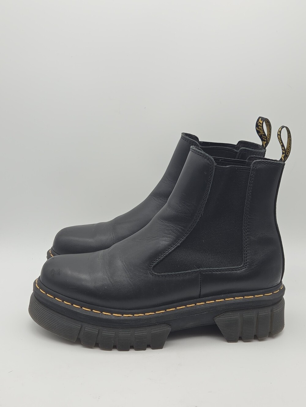 Dr Martens Audrick Chelsea Platform Lug Boots Black Women's 11